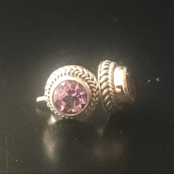 Amethyst Sterling Silver 925 Earrings - Picture 8 of 8